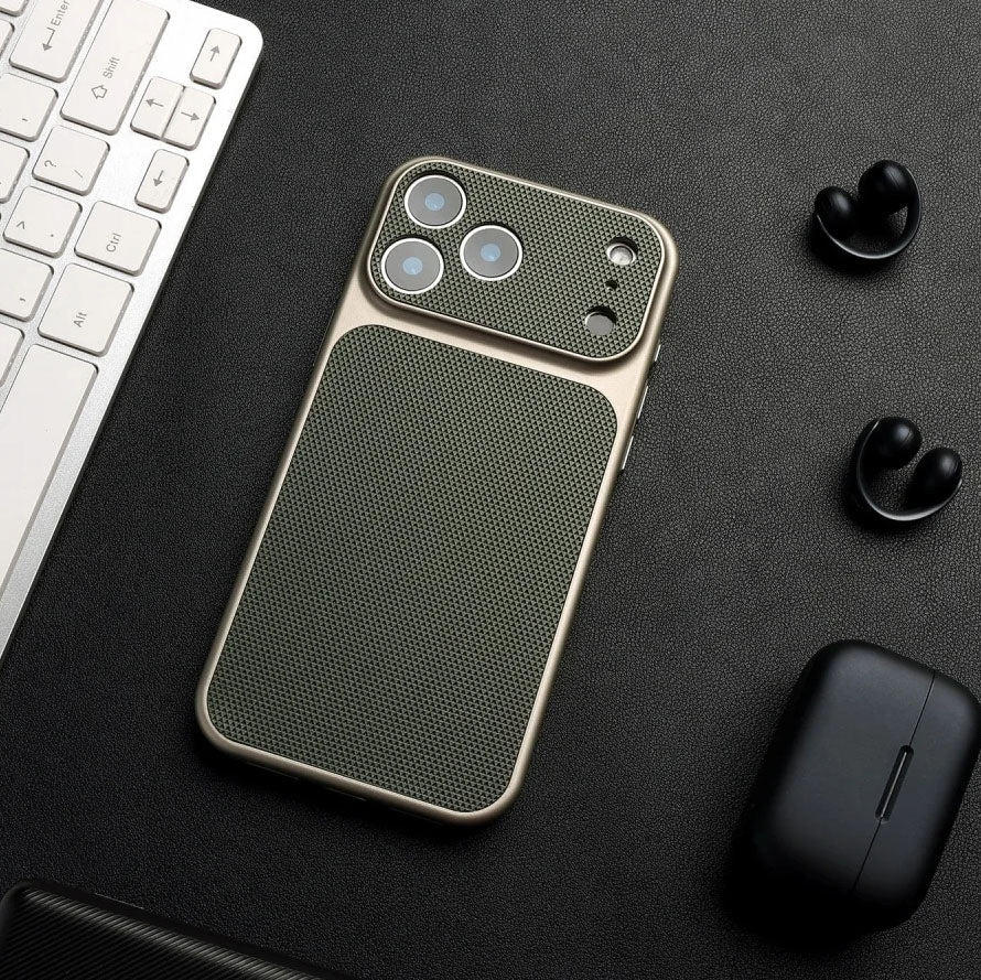 Vintage Leather Diamond Textured iPhone Case 0