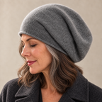 Camila Cashmere Beanie — gray