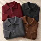 Cesare Waffle-Knit Cardigan shown in all four colours