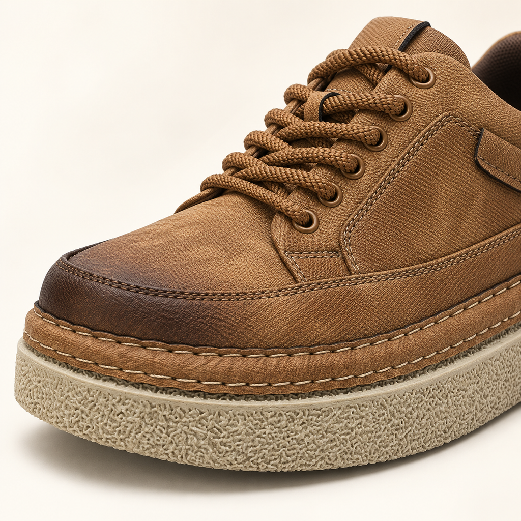 Declan platform lace-up shoes — Light Brown — Light Brown construction detail