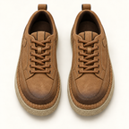 Declan platform lace-up shoes — Light Brown — overhead pair