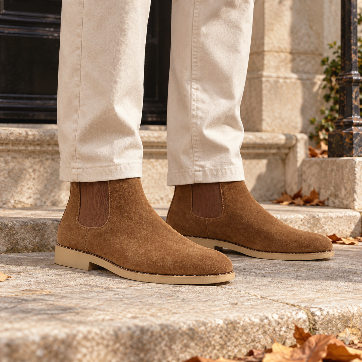Holloway Chelsea boots — Caramel weekend styling