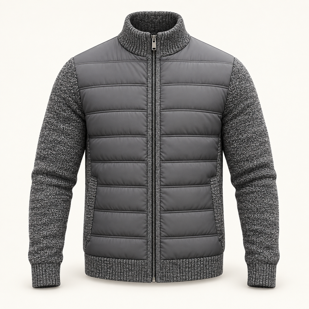 Matteo Hybrid Puffer Jacket — dark grey