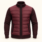 Matteo Hybrid Puffer Jacket — burgundy
