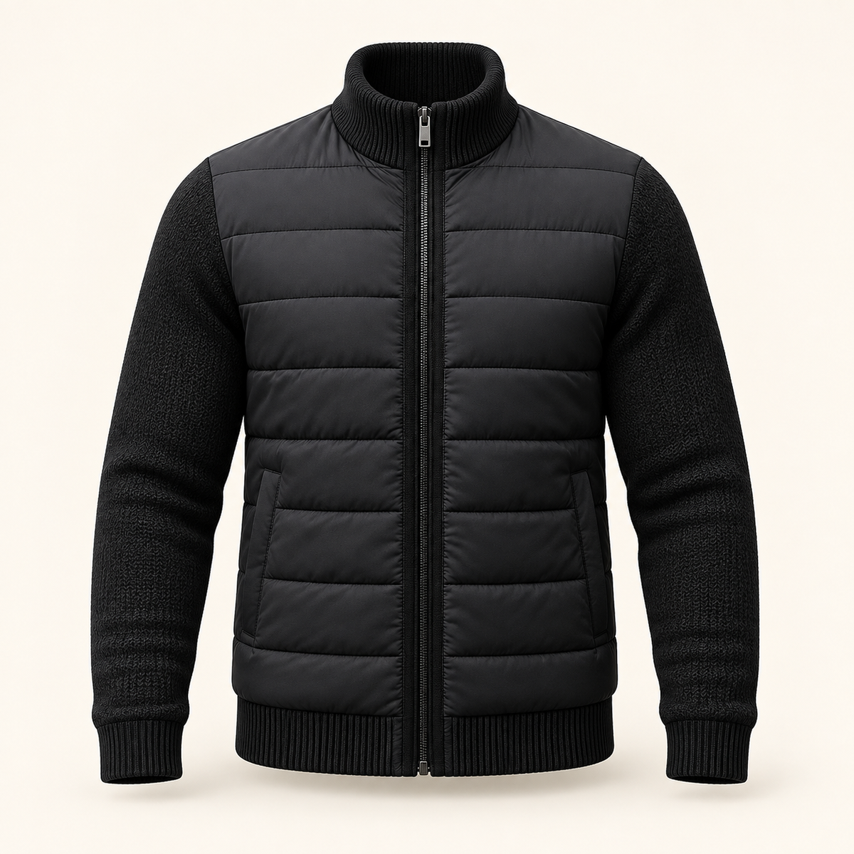 Matteo Hybrid Puffer Jacket — black
