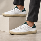 Napoli Leather Sneakers — White — worn