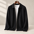 Roma Cashmere Cardigan — Jet Black