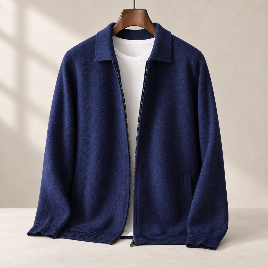 Roma Cashmere Cardigan — Royal Navy