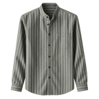 Salvatore Striped Cotton Shirt — Green — studio