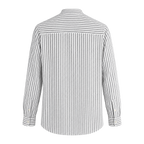 Salvatore Striped Cotton Shirt — White — back