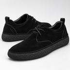 Renzo Suede Slip-On Loafers — Black — hero