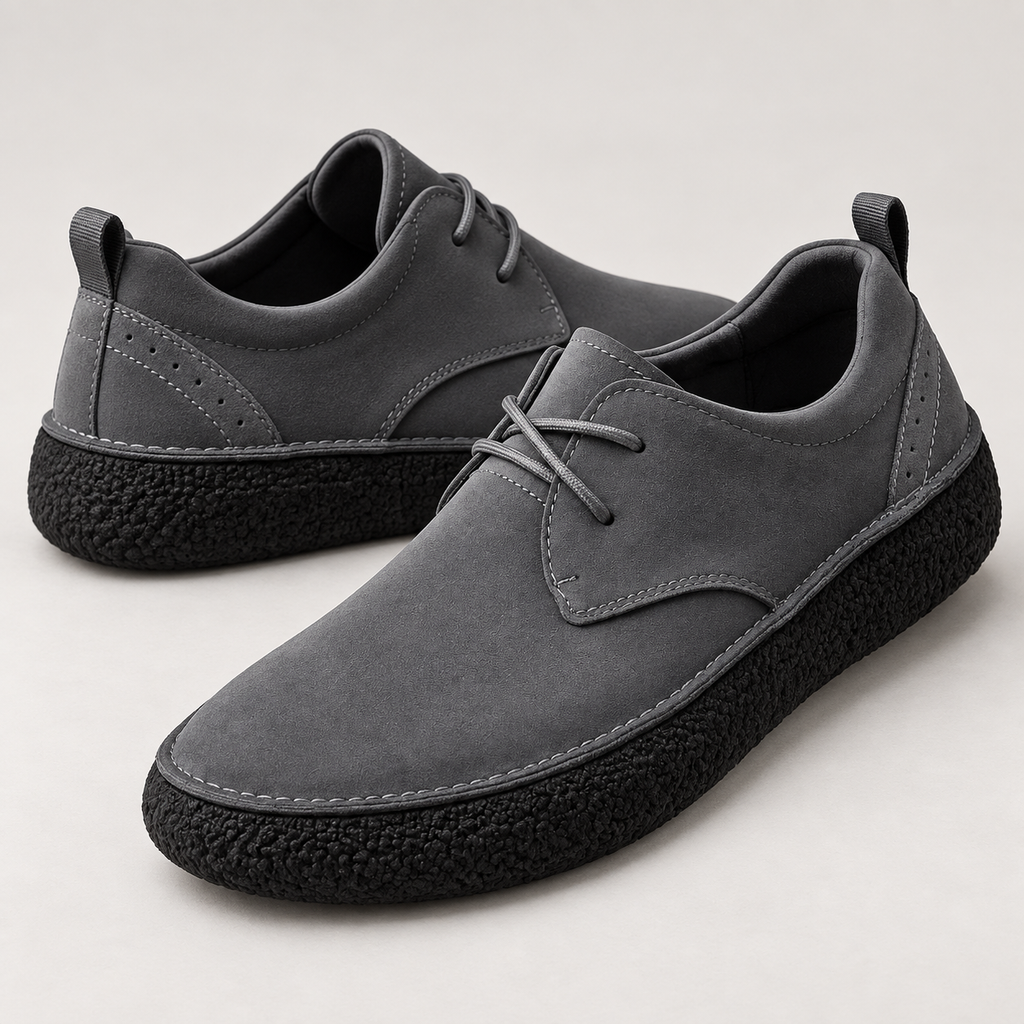 Renzo Suede Slip-On Loafers — Gray — hero