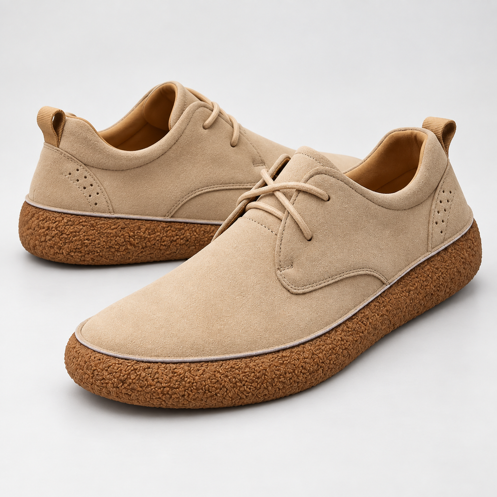 Renzo Suede Slip-On Loafers — Khaki — hero