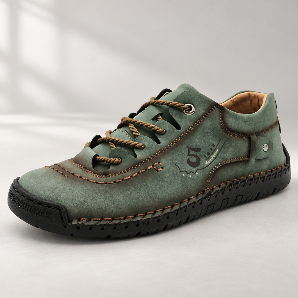 Enzo leather derby — Green — hero
