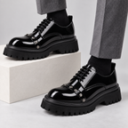 Tommaso Platform Derby Shoes - black - on-foot styling